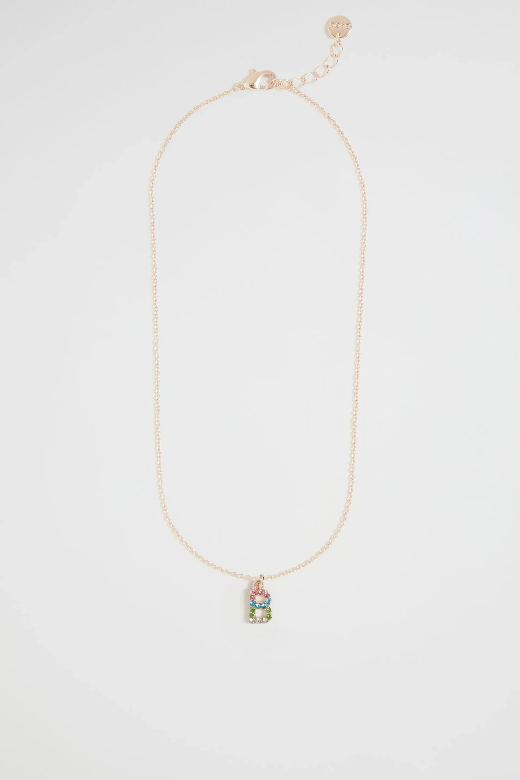 Seed Heritage Jewellery-Rainow Diamante Initial Necklace B
