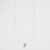 Seed Heritage Jewellery-Rainbow Diamante Initial Necklace P