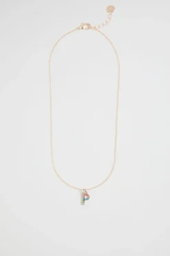 Seed Heritage Jewellery-Rainbow Diamante Initial Necklace P