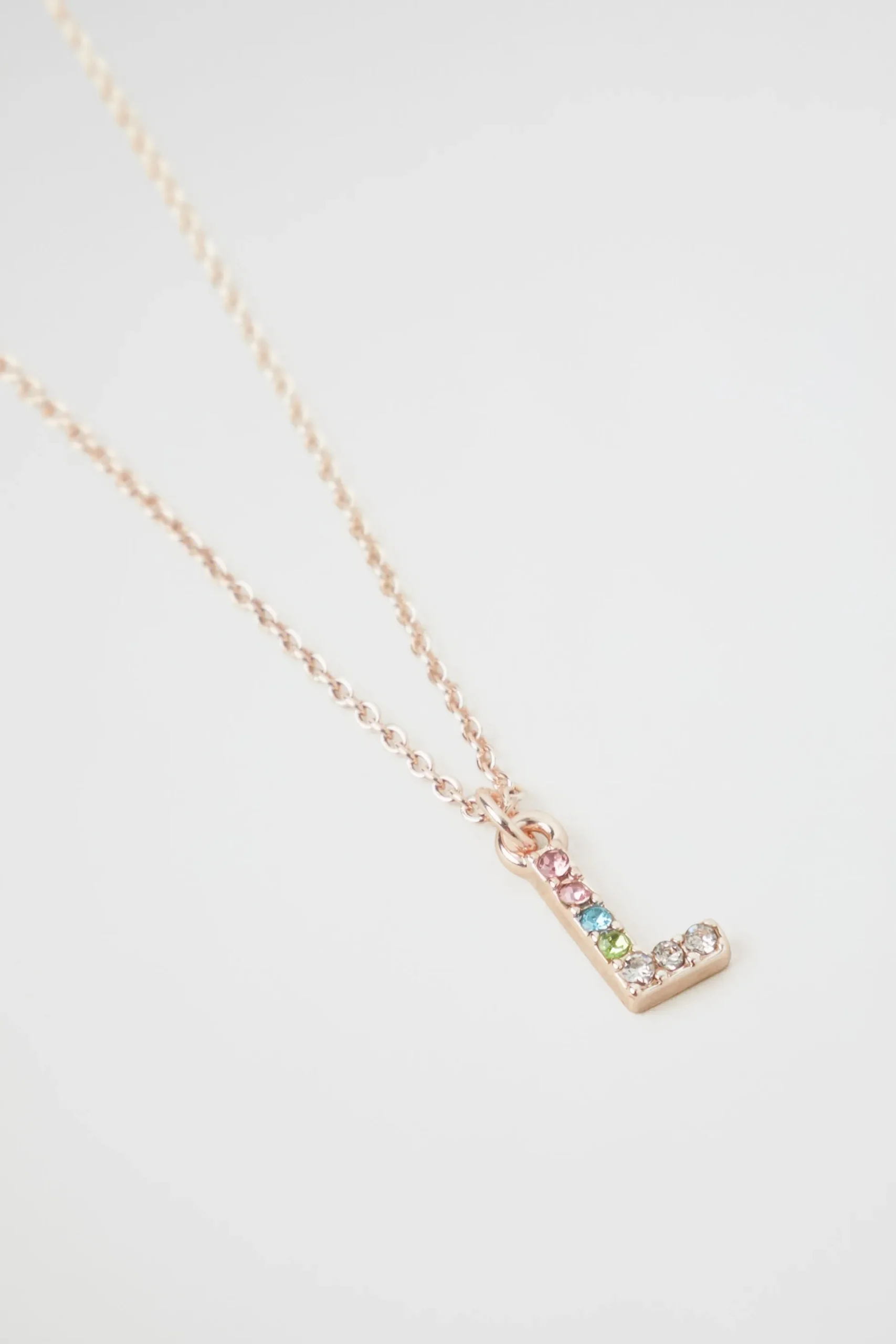 Seed Heritage Jewellery-Rainbow Diamante Initia Neckace L