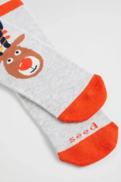Seed Heritage Socks-Reindeer Sock Multi