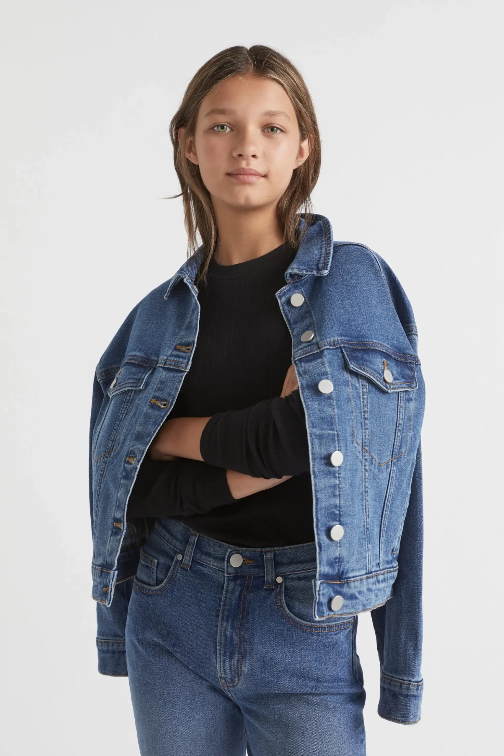 Seed Heritage Denim & Jeans-Relaxed Denim Jacket Classic Blue