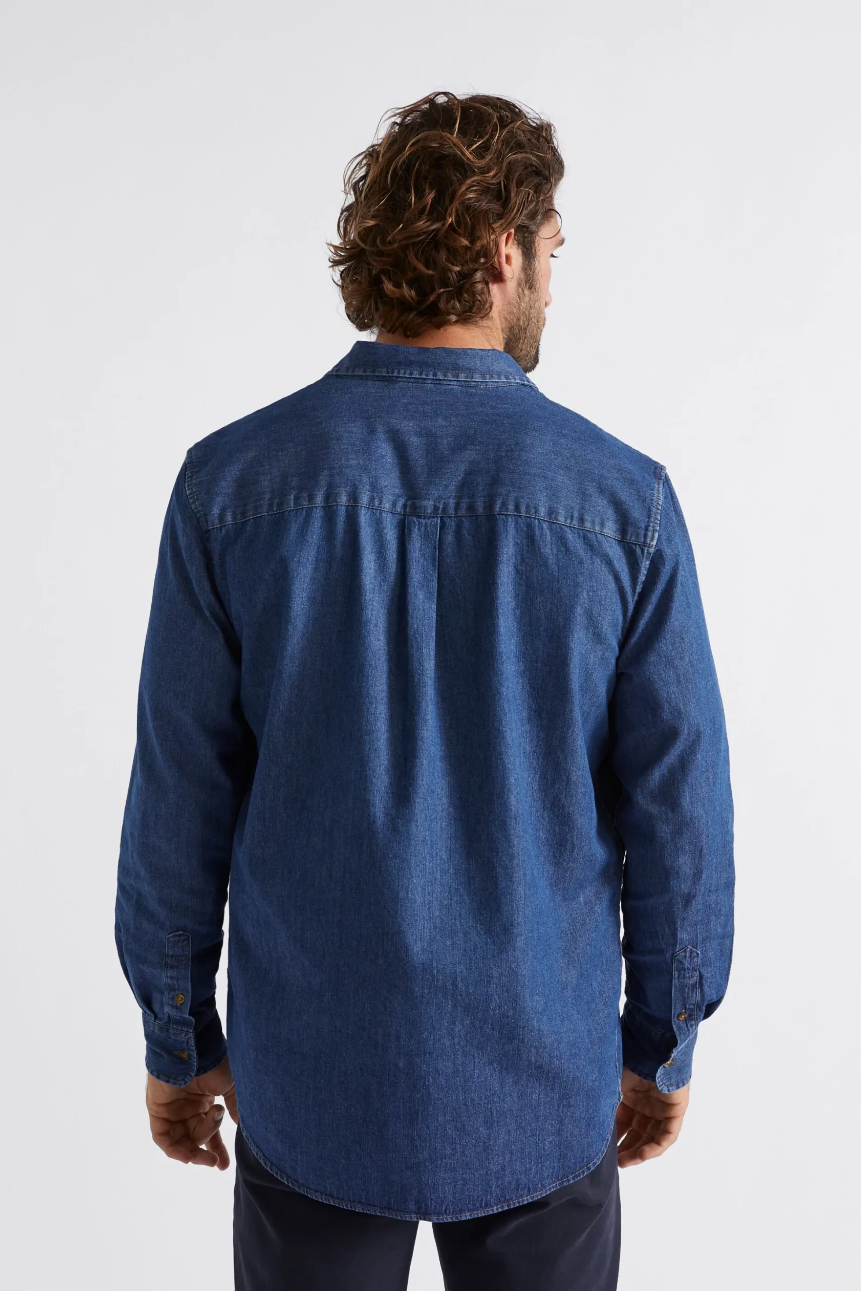 Seed Heritage T-Shirts & Sweaters-Relaxed Denim Shirt Mid Wash
