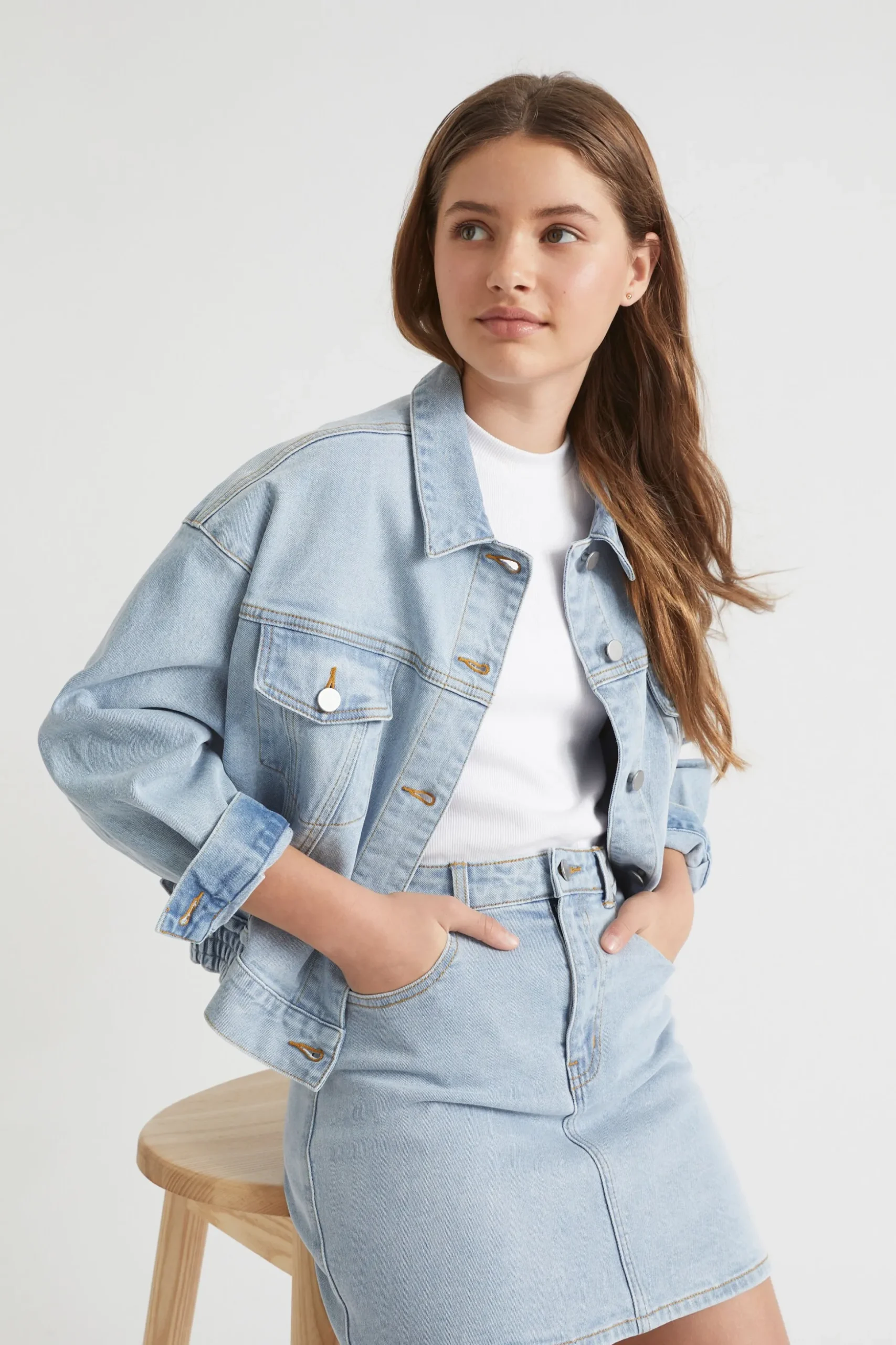 Seed Heritage Denim & Jeans-Retro Denim Jacket Bleach Wash