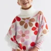 Seed Heritage Ponchos & Capes-Retro Flower Poncho Multi