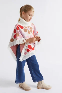 Seed Heritage Ponchos & Capes-Retro Flower Poncho Multi