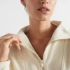 Seed Heritage Knitwear & Sweaters-Reverse Terry Zip Thru Sweat Vanilla Cream