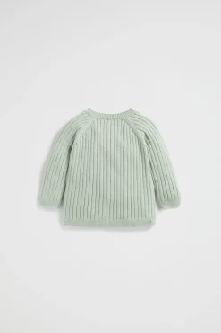 Seed Heritage Knitwear & Sweaters-Rib Knit Cardigan Sage