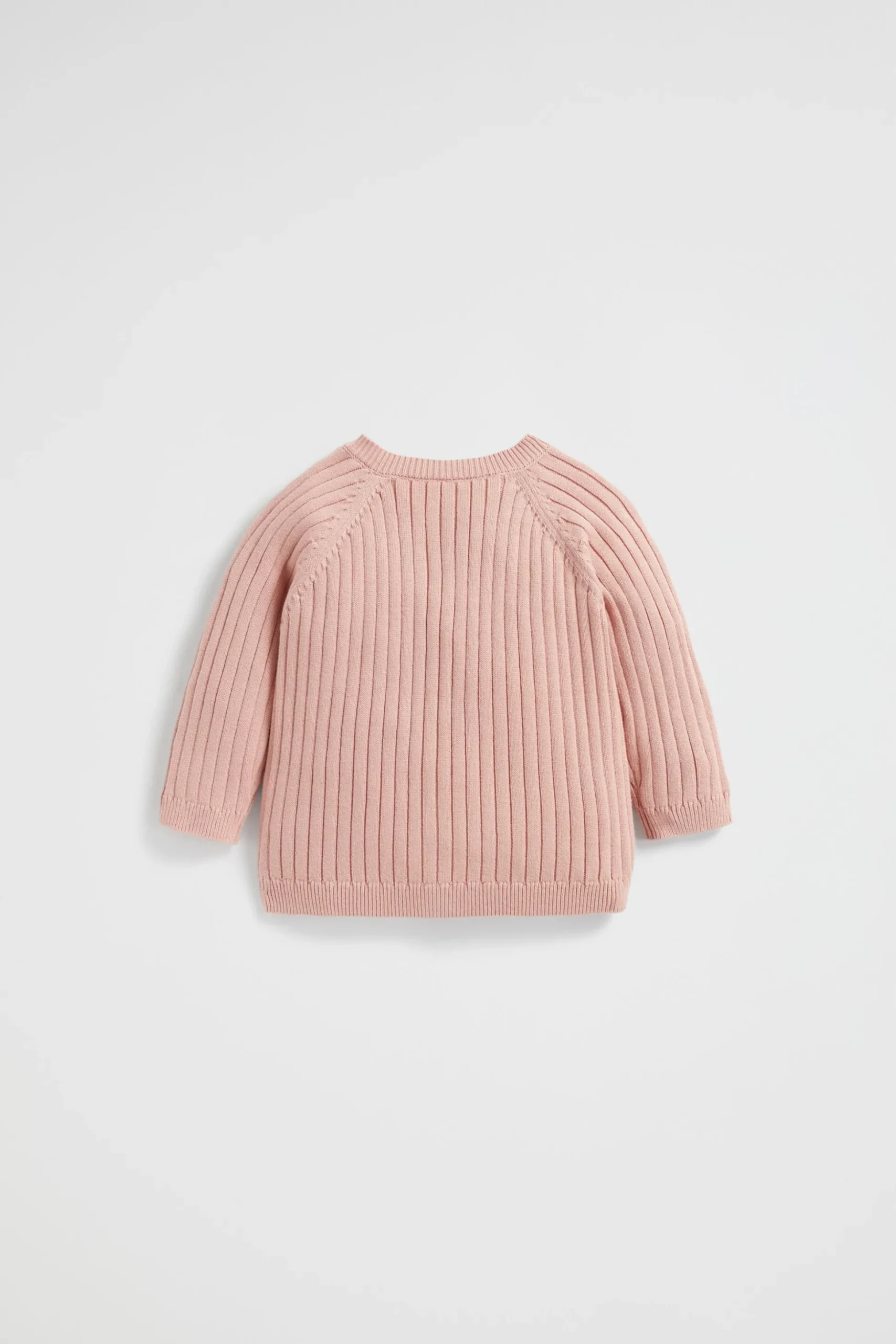 Seed Heritage Knitwear & Sweaters-Rib Knit Cardigan Chalk Pink