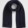 Seed Heritage Scarves & Kaftans-Rib Knit Scarf Midnight Sky