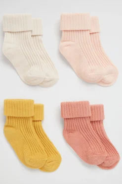 Seed Heritage Socks-Rib Sock Multipack Pink