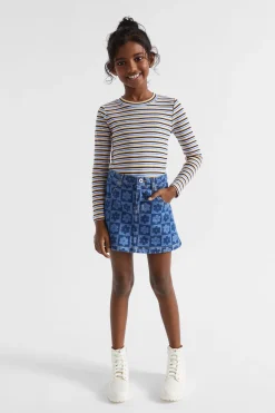 Seed Heritage T-Shirts & Tops-Rib Stripe Tee Midnight Multi