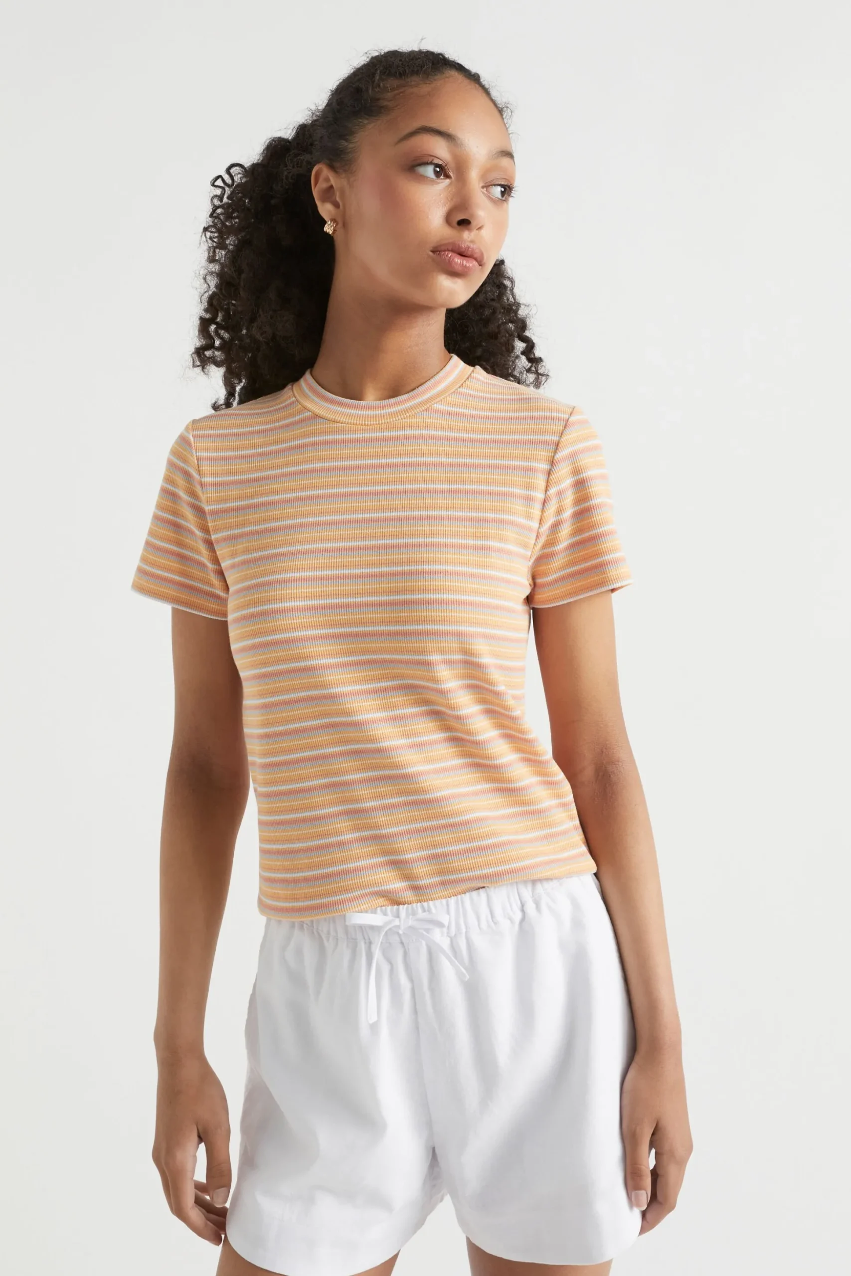 Seed Heritage T-Shirts & Tops-Rib Stripe Tee Passiona