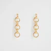 Seed Heritage Jewellery-Ridged Drop Earring Gold