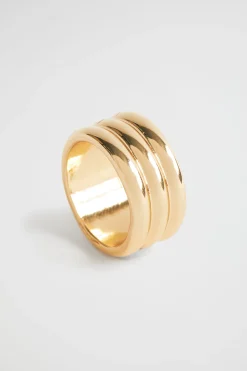 Seed Heritage Jewellery-Ridged Ring Gold