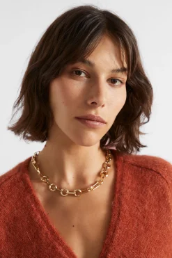 Seed Heritage Jewellery-Ring Link Necklace Gold
