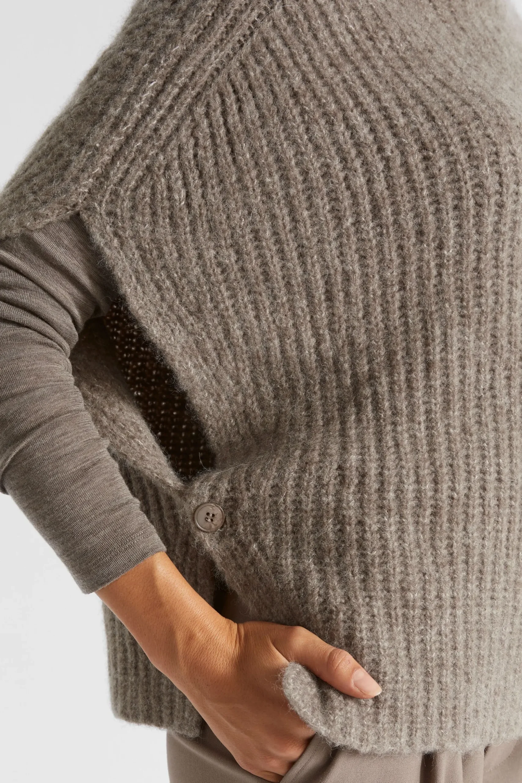 Seed Heritage Scarves & Kaftans-Roll Neck Poncho Hazel