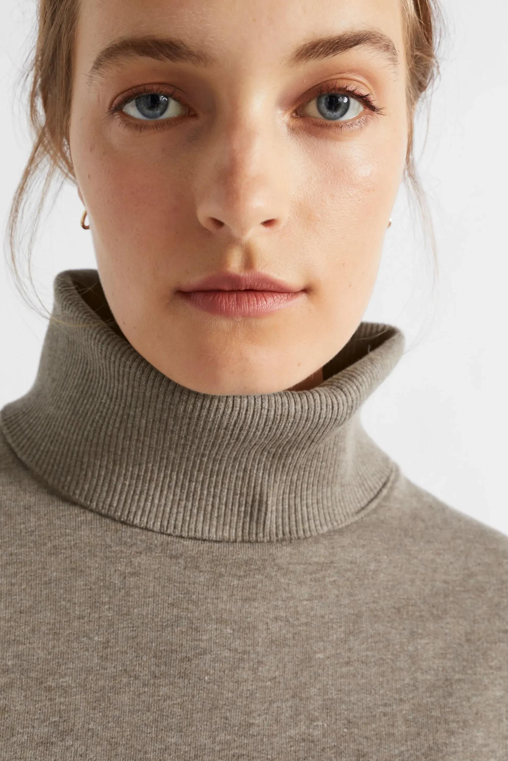 Seed Heritage Knitwear & Sweaters-Roll Neck Terry Sweat Hazel Marle