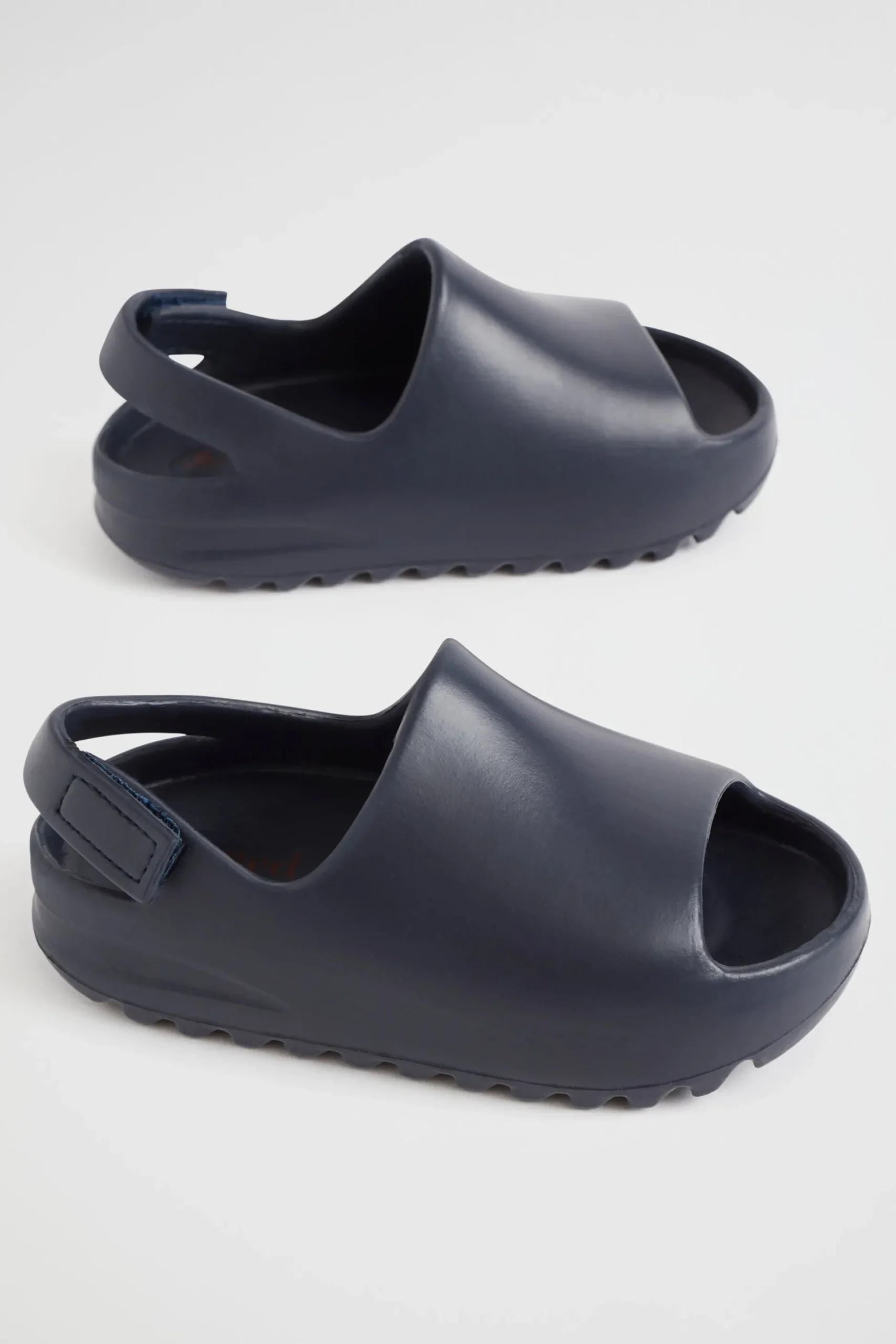 Seed Heritage Sandals-Rubber Moulded Slide With Strap Navy
