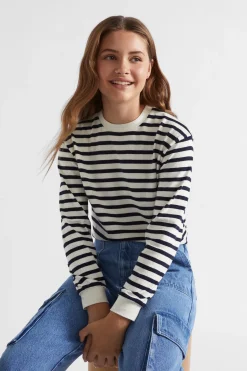 Seed Heritage T-Shirts & Tops-Rugby Stripe Tee Midnight Stripe