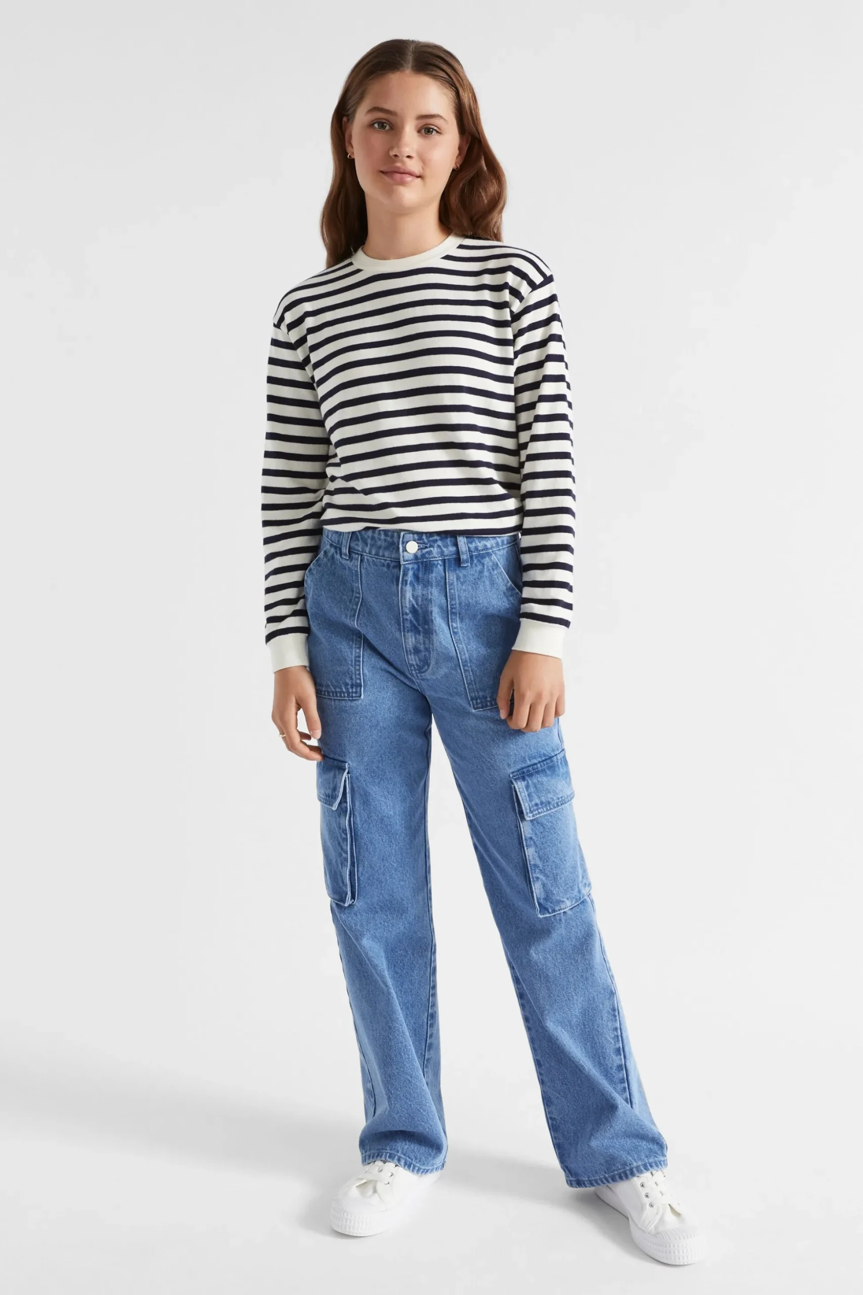 Seed Heritage T-Shirts & Tops-Rugby Stripe Tee Midnight Stripe