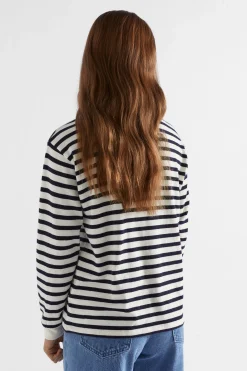 Seed Heritage T-Shirts & Tops-Rugby Stripe Tee Midnight Stripe