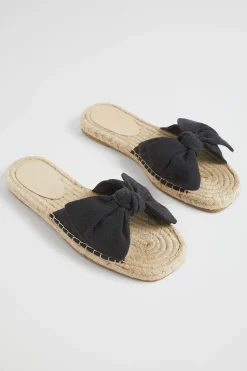 Seed Heritage Sandals & Thongs-Sandra Knot Espadrille Black
