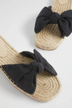 Seed Heritage Sandals & Thongs-Sandra Knot Espadrille Black