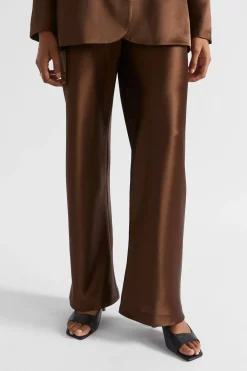 Seed Heritage Pants-Satin Bias Cut Pant Hot Chocolate
