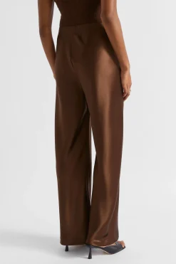 Seed Heritage Pants-Satin Bias Cut Pant Hot Chocolate