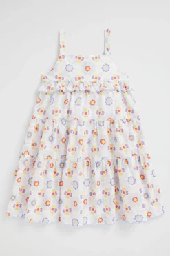 Seed Heritage Dresses-Scalloped Tier Dress Multi