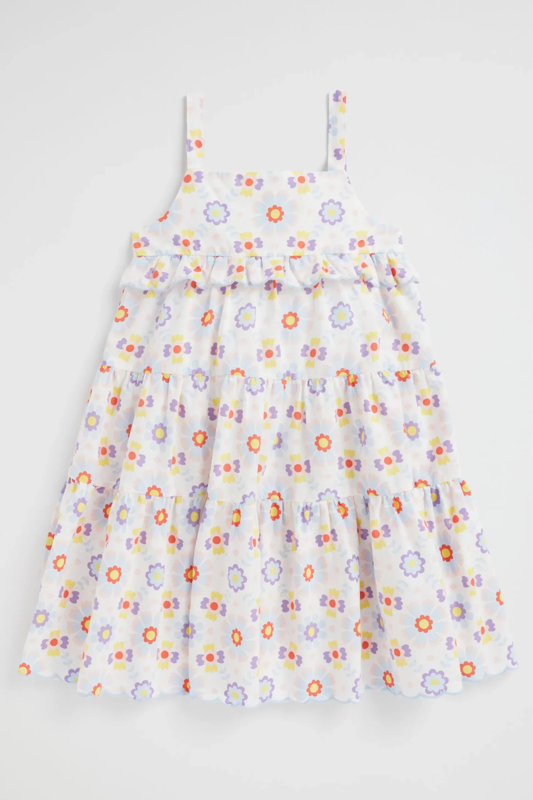 Seed Heritage Dresses-Scalloped Tier Dress Multi