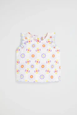Seed Heritage T-Shirts & Tops-Scalloped Top Multi