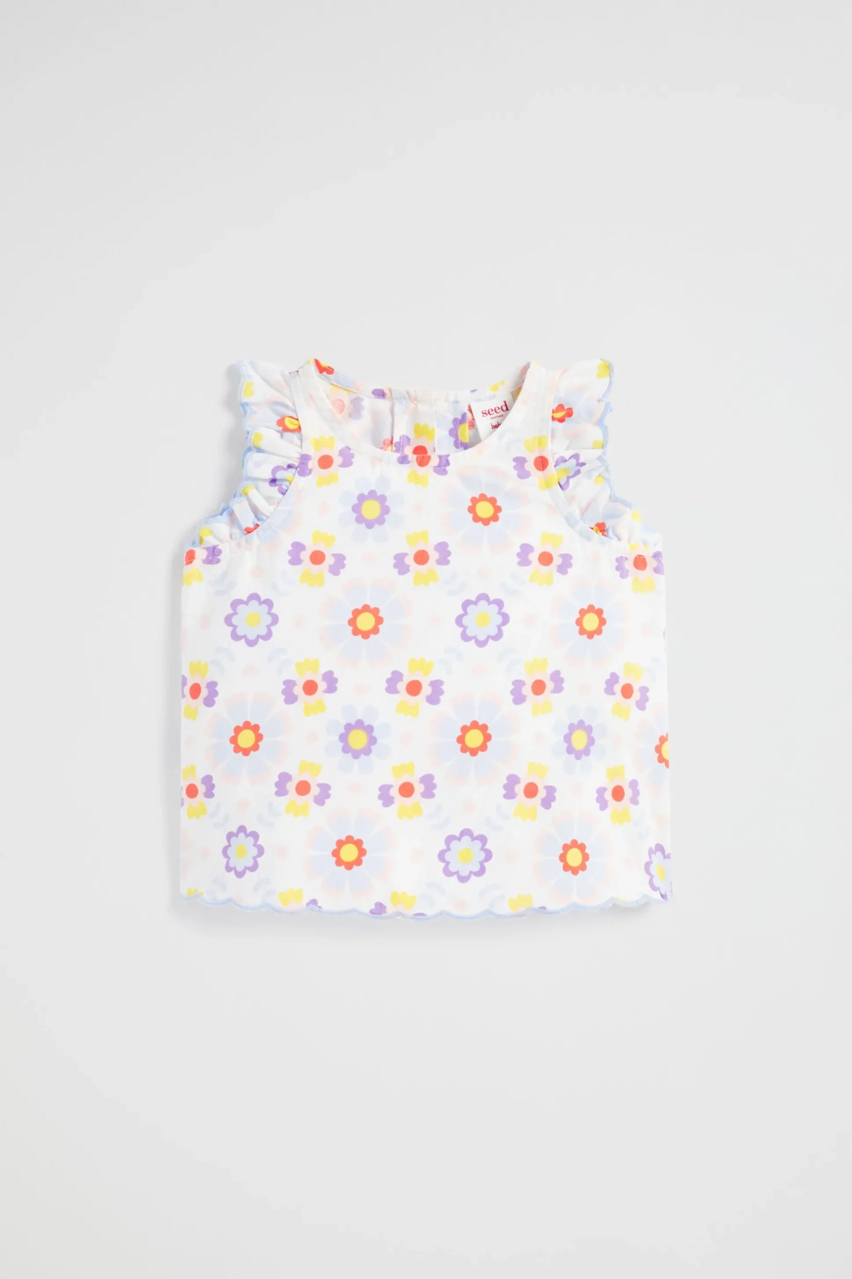Seed Heritage T-Shirts & Tops-Scalloped Top Multi