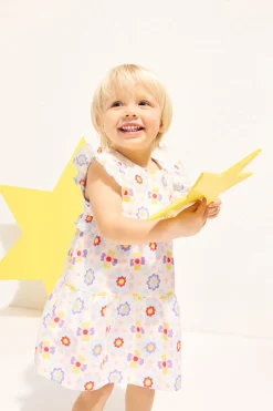 Seed Heritage Dresses-Scalloped Yardage Dress Multi
