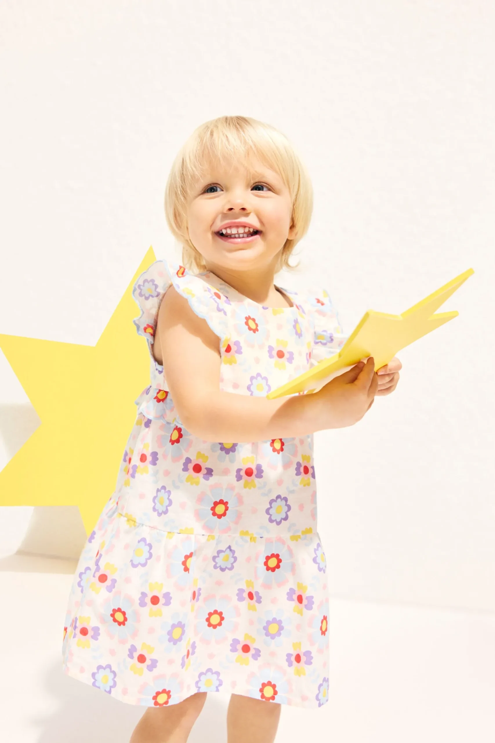 Seed Heritage Dresses-Scalloped Yardage Dress Multi
