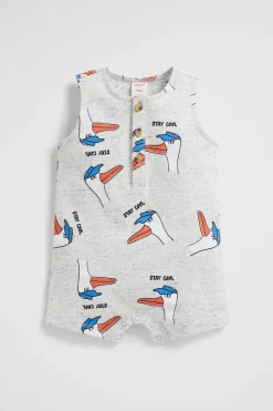 Seed Heritage Shorts-Seagull Romper Cloudy Marle