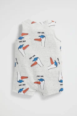 Seed Heritage Shorts-Seagull Romper Cloudy Marle