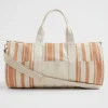 Seed Heritage Tote Bags-Seed Canvas Duffle Bag Peach Natural