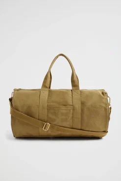 Seed Heritage Tote Bags-Seed Canvas Duffle Bag Deep Bronze