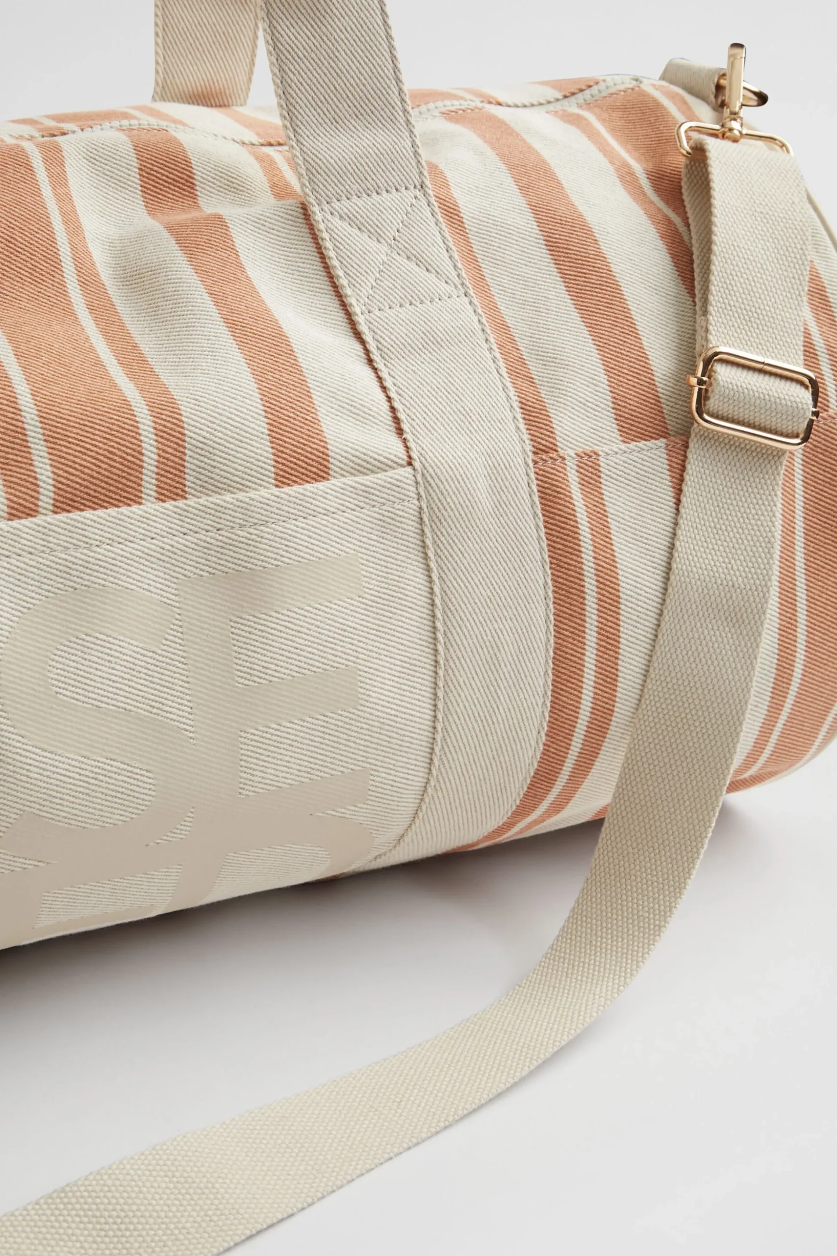 Seed Heritage Tote Bags-Seed Canvas Duffle Bag Peach Natural