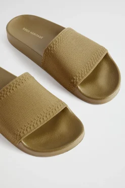 Seed Heritage Sandals & Thongs-Seed Knit Pool Slide Deep Bronze