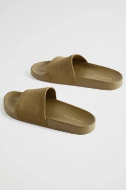 Seed Heritage Sandals & Thongs-Seed Knit Pool Slide Deep Bronze