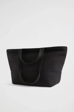 Seed Heritage Beach Bags-Seed Logo Jersey Overnight Bag Black