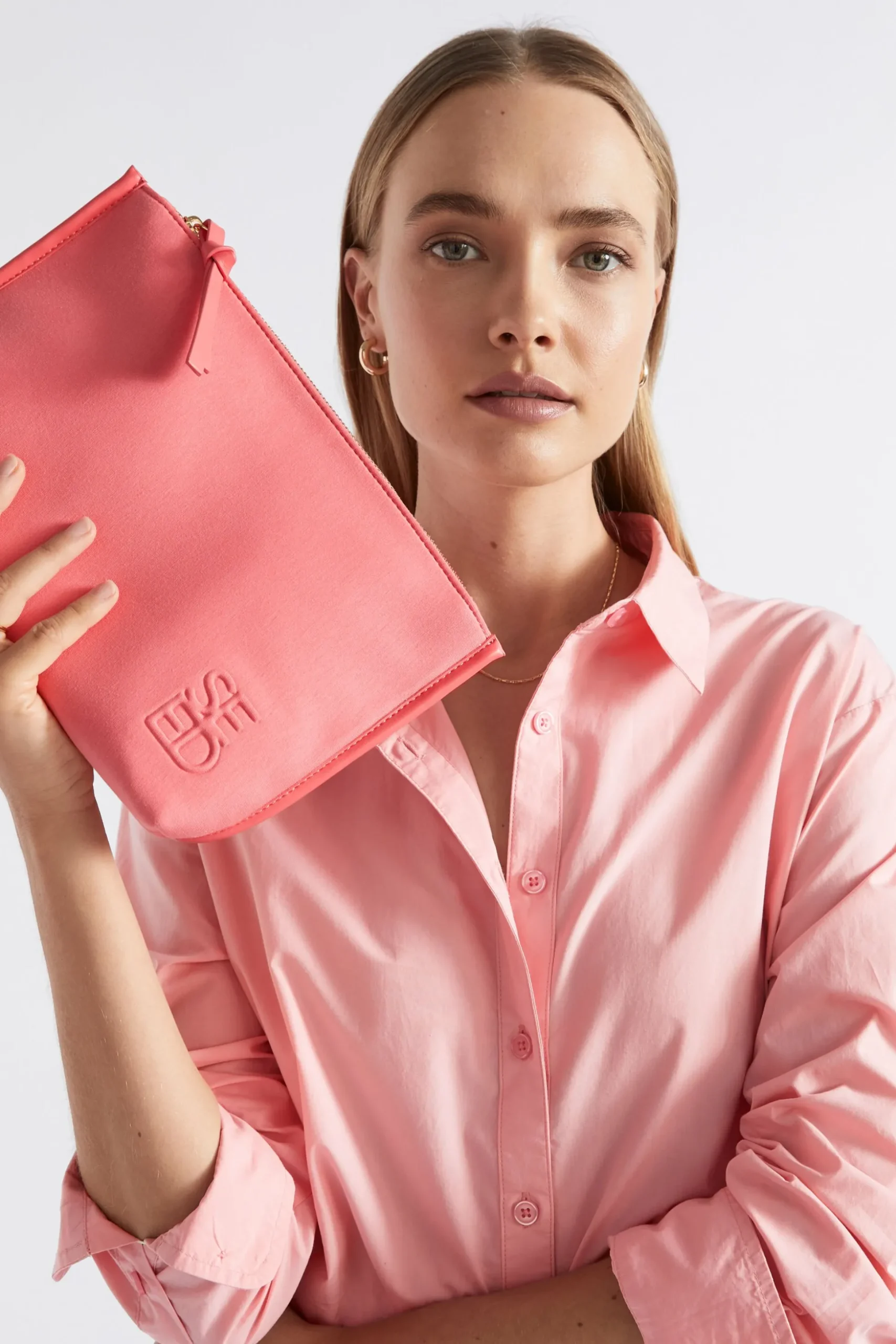 Seed Heritage Clutches & Pouches-Seed Logo Jersey Pouch Primrose