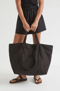 Seed Heritage Beach Bags-Seed Overnight Bag True Black