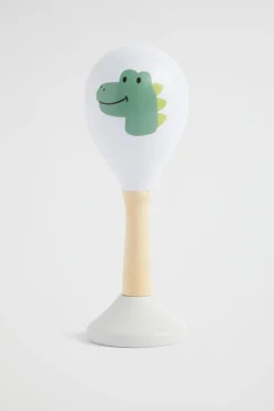 Seed Heritage Baby Toys-Seed Wooden Maraca Dino