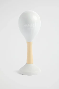 Seed Heritage Baby Toys-Seed Wooden Maraca Koala Grey