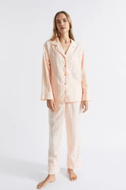 Seed Heritage Sleepwear-Seersucker Grid Sleep Bottom Blush