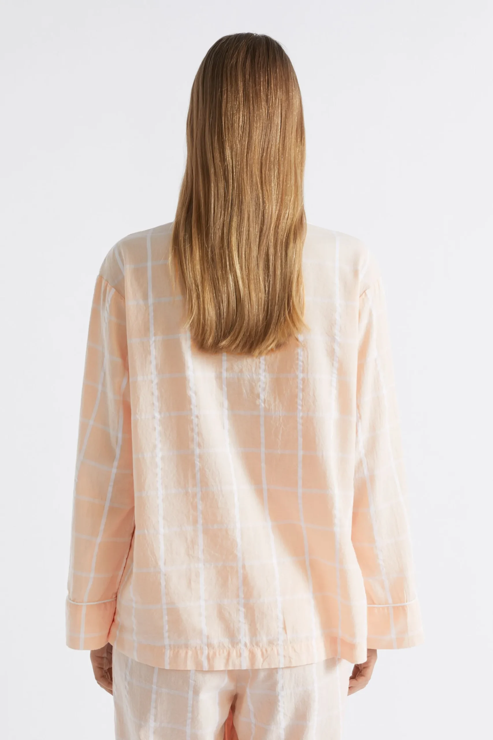 Seed Heritage Sleepwear-Seersucker Grid Sleep Shirt Blush